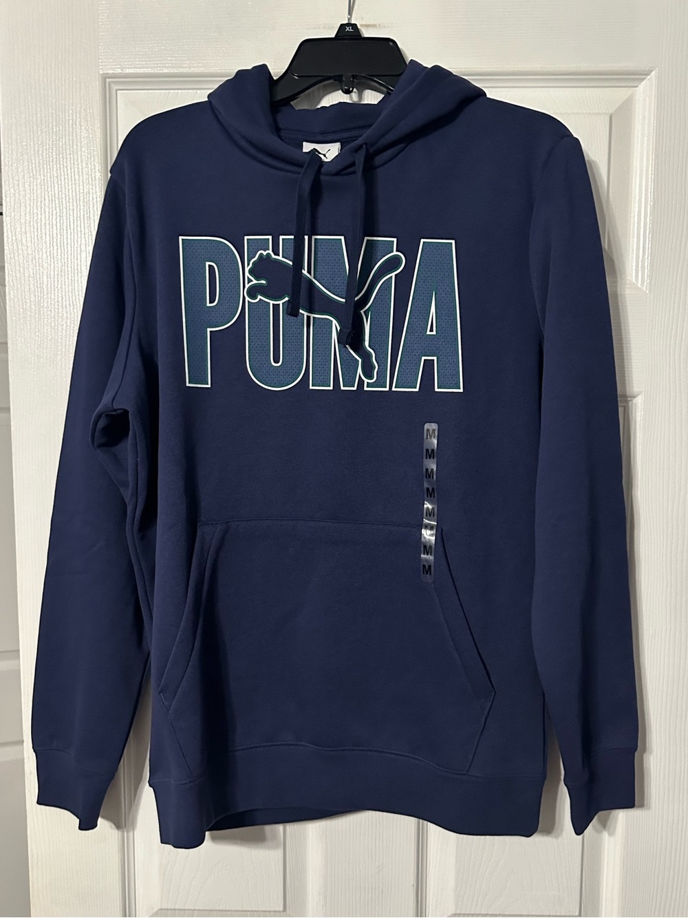 NWT Puma Men’s Navy Blue Logo Pullover Hoodie